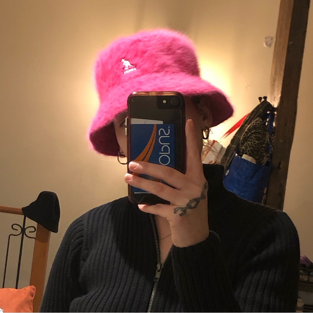 Kangol Furgora Bucket Hat in Vibrant Pink